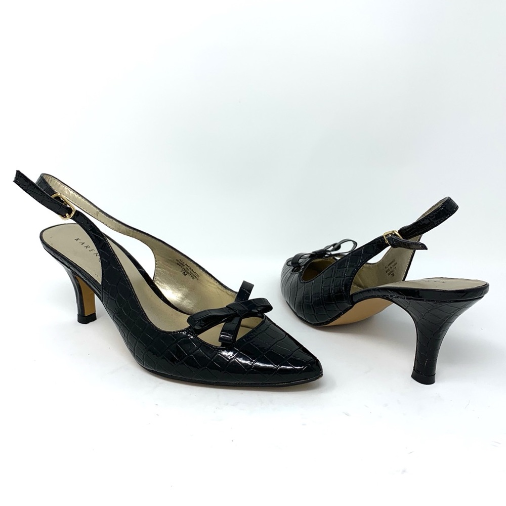 Karen Scott Slingback Heels Bow Detail Size 7M